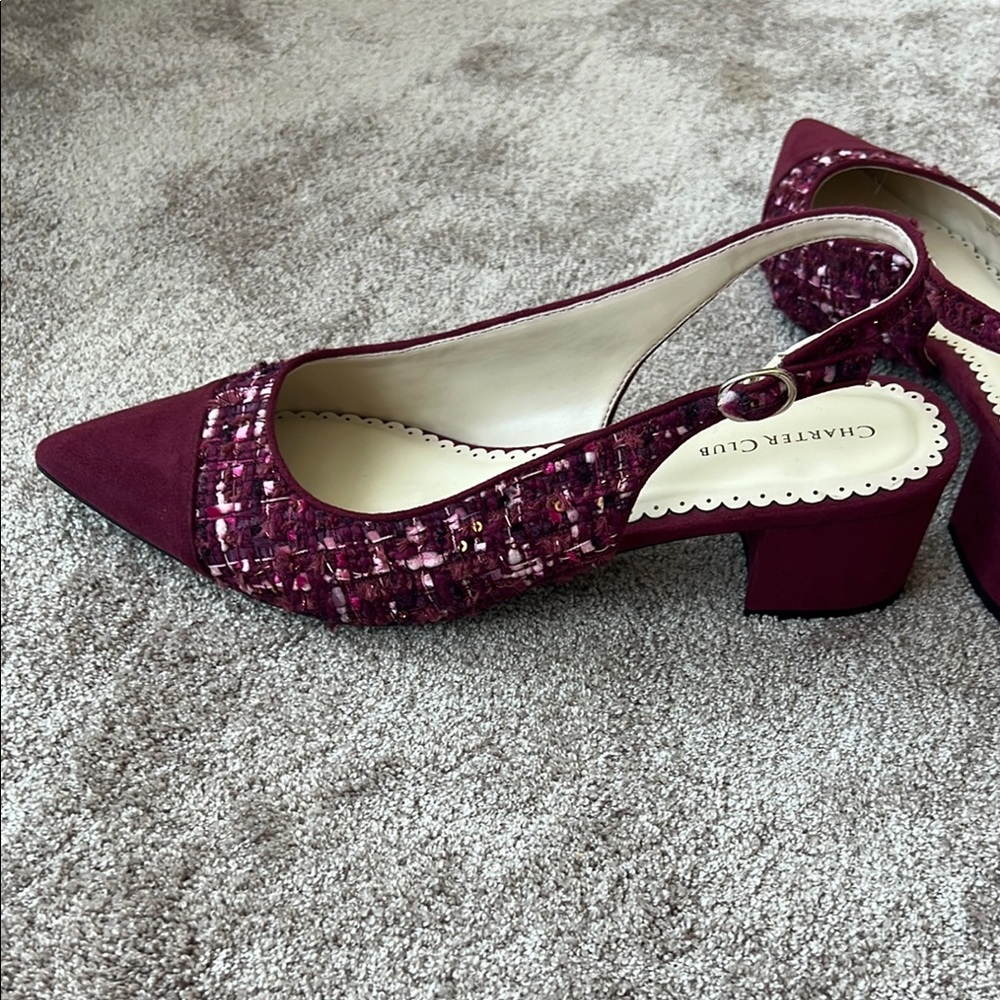 Charter Club Purple Heels with Elegant Design
